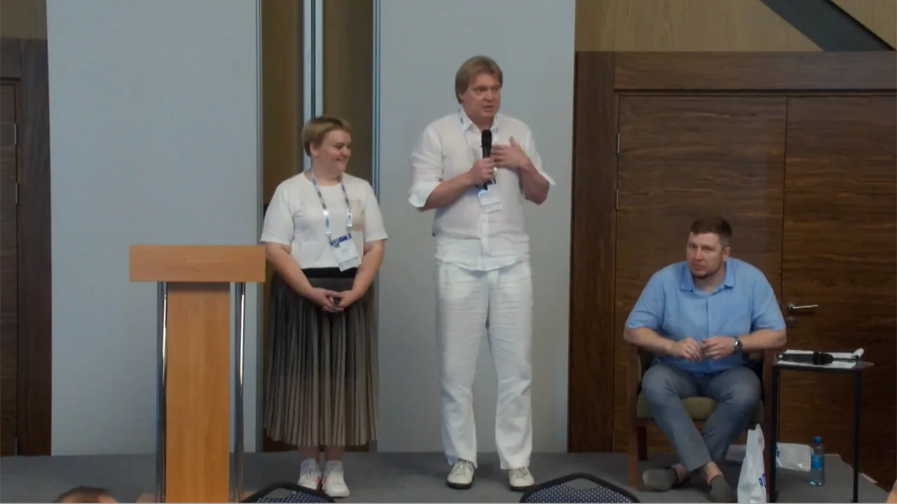 Oleg Shorin speaking about his experience in Management Duels