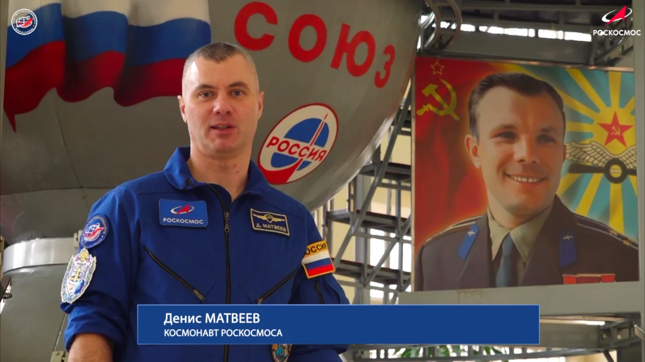 Roscosmos cosmonaut Denis Matveev congratulates the Library for Natural Sciences of the RAS on its 50th anniversary